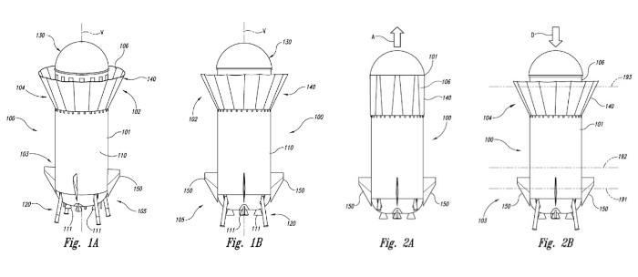 Blue Origin patent drawings