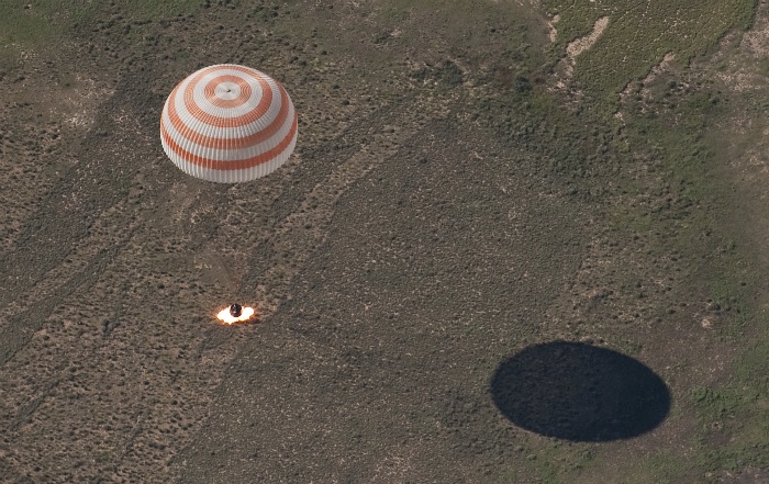 Soyuz capsule landing